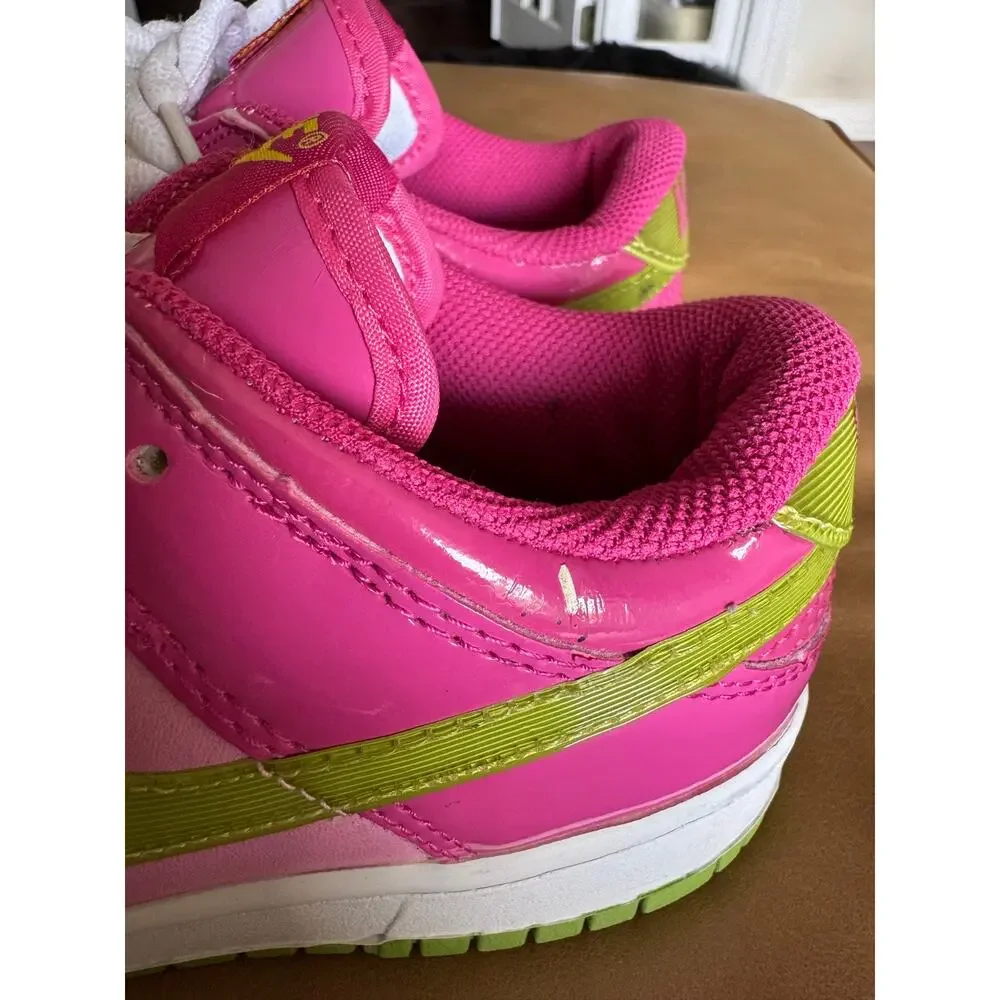 Nike Dunk Low Rainbow Sherbert 2009 Citron Peach Pink size womens 5.5
